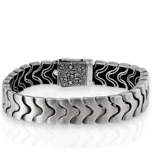 Men's luxury silver shop bracelet