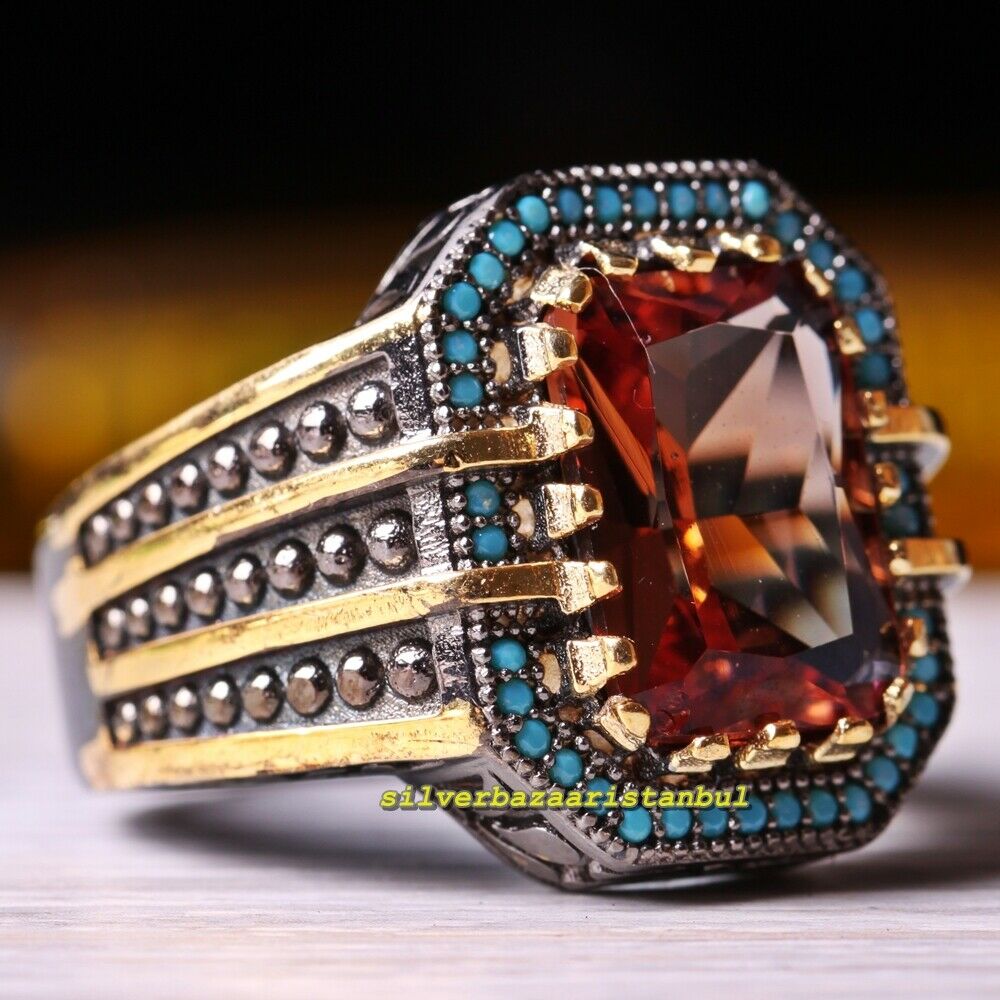 Natural alexandrite mens ring on sale