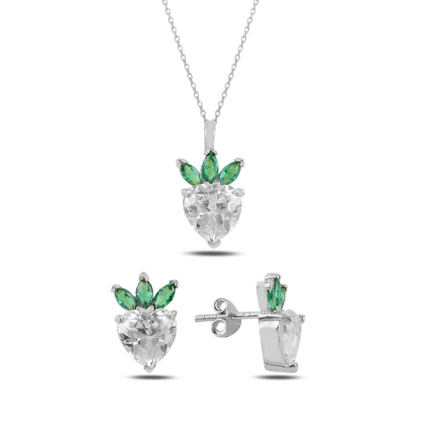 Turkish Handmade Lux Jewelry 925 Sterling Silver Ladies Womans Set 442