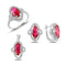 Turkish Handmade Lux Jewelry 925 Sterling Silver Ladies Womans Set 429