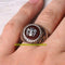 925 Sterling Double-Headed Eagle Agate Aqeeq Stone Mens Ring silverbazaaristanbul 