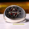 925 Sterling Double-Headed Eagle Agate Aqeeq Stone Mens Ring silverbazaaristanbul 