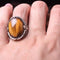 925 Sterling Freedom Eagle Natural Tigers Eye Stone Mens Ring silverbazaaristanbul 