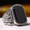 925 Sterling Silver Antique Black Onyx Stone Mens Ring silverbazaaristanbul 