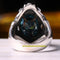 925 Sterling Silver Aquamarine Stone Angry King Lion Mens Ring silverbazaaristanbul 
