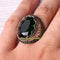 925 Sterling Silver Authentic Green Emerald Stone Mens Ring silverbazaaristanbul 