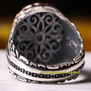 925 Sterling Silver Best Agate Aqeeq Stone Mens Ring silverbazaaristanbul 
