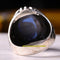 925 Sterling Silver Blue Sapphire Stone Luxury Eagle Mens Ring silverbazaaristanbul 