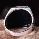 925 Sterling Silver Blue Sapphire Stone Mens Ring silverbazaaristanbul 