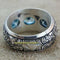 925 Sterling Silver Bright Aquamarine Elegant Mens Ring silverbazaaristanbul 