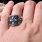 925 Sterling Silver Christian Cross Turquoise Religious Mens Ring silverbazaaristanbul 