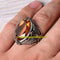 925 Sterling Silver Citrine Stone Luxury Eagle Mens Ring silverbazaaristanbul 