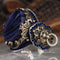 925 Sterling Silver Clear Amber and Sapphire Stone Lion Mens Ring silverbazaaristanbul 