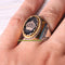 925 Sterling Silver Crown Onyx and Turquoise Stone Mens Ring silverbazaaristanbul 