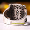 925 Sterling Silver Eagle Claw Turquoise Stone Mens Ring silverbazaaristanbul 
