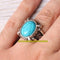 925 Sterling Silver Eagle Claw Turquoise Stone Mens Ring silverbazaaristanbul 