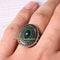 925 Sterling Silver Emerald Stone Green Oval Mens Ring silverbazaaristanbul 
