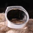 925 Sterling Silver Gift Black Onyx Stone Mens Man Ring silverbazaaristanbul 