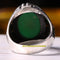 925 Sterling Silver Green Emerald Stone Luxury Eagle Mens Ring silverbazaaristanbul 
