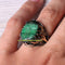 925 Sterling Silver Green Tigers Eye Stone Scorpion Mens Ring silverbazaaristanbul 