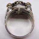925 Sterling Silver Handmade Emerald Stone Ring for Men silverbazaaristanbul 