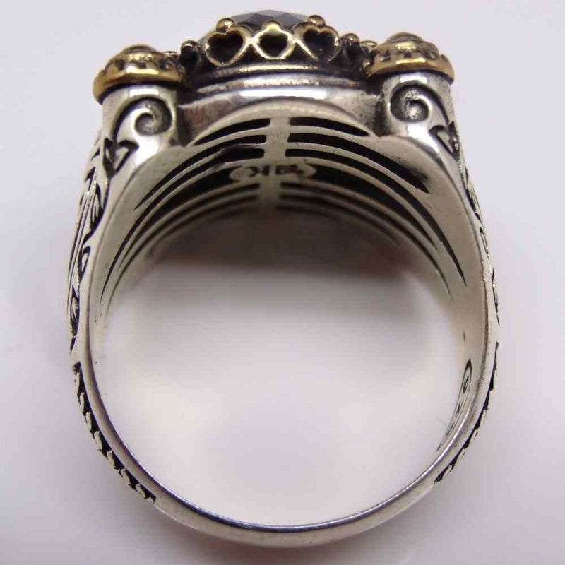 925 Sterling Silver Handmade Emerald Stone Ring for Men silverbazaaristanbul 