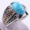 925 Sterling Silver Handsome Turquoise Stone Mens Ring silverbazaaristanbul 