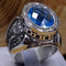 925 Sterling Silver Heavy Best Aquamarine Stone Mens Ring silverbazaaristanbul 