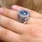 925 Sterling Silver Heavy Best Aquamarine Stone Mens Ring silverbazaaristanbul 