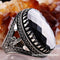 925 Sterling Silver Heavy Tughra Black Onyx Mens Man Ring silverbazaaristanbul 
