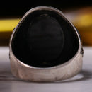 925 Sterling Silver Hooded Claw Onyx Stone Mens Ring silverbazaaristanbul 