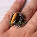 925 Sterling Silver Islamic Natural Brown Tigers Eye Stone Mens Ring silverbazaaristanbul 