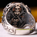 925 Sterling Silver Islamic Natural Brown Tigers Eye Stone Mens Ring silverbazaaristanbul 