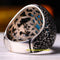 925 Sterling Silver King Aquamarine Stone Mens Ring silverbazaaristanbul 