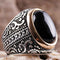 925 Sterling Silver Lux Black Onyx Stone Mens Man Ring silverbazaaristanbul 