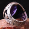 925 Sterling Silver Lux Purple Amethyst Stone Mens ing silverbazaaristanbul 
