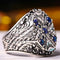 925 Sterling Silver Luxury Mens Ring with Sapphire and Onyx Stone silverbazaaristanbul 