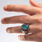 925 Sterling Silver Mens Ring with Natural Blue Tigers Eye Stone silverbazaaristanbul 