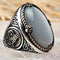 925 Sterling Silver Mens Ring with Original Agate Stone silverbazaaristanbul 