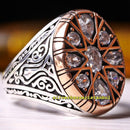 925 Sterling Silver Multi White Zircon Stone Mens Ring silverbazaaristanbul 