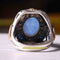925 Sterling Silver Natural Aquamarine Stone Fresh Mens Ring silverbazaaristanbul 