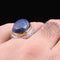 925 Sterling Silver Natural Blue Lapis Stone Mens Ring silverbazaaristanbul 