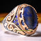 925 Sterling Silver Natural Blue Tigers Eye Stone Mens Ring silverbazaaristanbul 