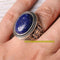 925 Sterling Silver Natural Lapis Lazuli Stone Mens Ring silverbazaaristanbul 