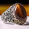 925 Sterling Silver Natural Tigers Eye Stone Mens Ring silverbazaaristanbul 