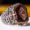 925 Sterling Silver Nice Red Agate Aqeeq Stone Mens Ring silverbazaaristanbul 