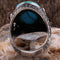925 Sterling Silver Ottoman Tughra Turquoise Stone Mens Ring silverbazaaristanbul 