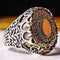 925 Sterling Silver Oval Green Multi Emerald Stone Mens Ring silverbazaaristanbul 