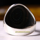 925 Sterling Silver Oval Micro Turquoise Stone Mens Ring silverbazaaristanbul 