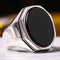 925 Sterling Silver Oval Onyx Stone Mens Ring silverbazaaristanbul 